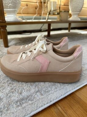 💕 Dr. Scholl's 💕 Lace-Up Casual Sneakers Madison Lace - Beige - 7-1/2 Medium